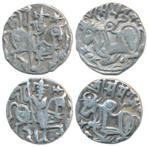 Hindu Shahis of Kabul and Ohinda, Samantadeva (c. 850-1000 AD), Silver Drachma (2), each 3