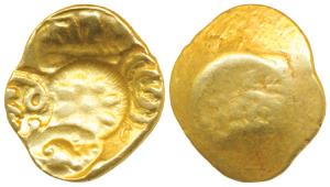 Yadavas of Devagiri, Krishna Deva (c. 1247-1261 AD), Gold Gadyana / Padma Tanka, 3.80g, Pu