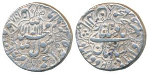 Shah Jahan, Silver Rupee, 11.44g, Daulatabad Mint, AH 1068/32, central legend within folia