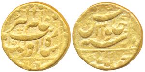 Aurangzeb, Gold Mohur, 10.85g, Jahangirnagar (Dhaka) Mint, ruler’s name within square area
