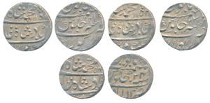 Muhammad Shah, Silver Rupee (3), Allahabad Mint, AH 1154/24; Kora Mint, AH 1151/21 & 1153/