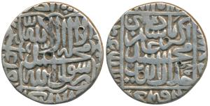 Akbar, Silver Rupee, 10.86g, Agra Mint, Kalima type, AH 976 (KM 80.1). Very Fine.