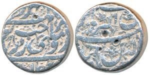 Jahangir, Silver Rupee, 11.37g, Jalnapur Mint, ’Sakhat Nurani’ couplet (KM 149.11). About 