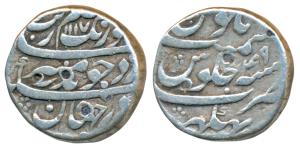 Aurangzeb, Silver Rupee, 11.35g, Bhakkar Mint, AH 1117/49 (KM 300.20). Very Fine, Scarce.