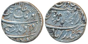 Aurangzeb, Silver Rupee, 11.46gm, Dar al-Jihad Hyderabad Mint, AH 1099, complete mint name