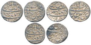 Aurangzeb, Silver Rupee, Dar us-Sultanate Lahore Mint, AH 1094/26, 1098/30 & 1099/31 (KM 3