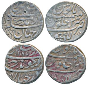 Aurangzeb, Silver Rupee, 11.35g, Lucknow Mint, AH 1095/28 & 1102/34, the second with compl