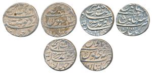 Aurangzeb, Silver Rupee (3), Multan Mint, AH 1074/6, 1100/32 & 1101/34, all with complete 