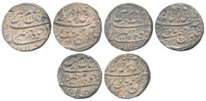 Aurangzeb, Silver Rupee (3), Dar ul-Khilafat Shahjahanabad Mint, AH 1095/28, 1099/32 & 110