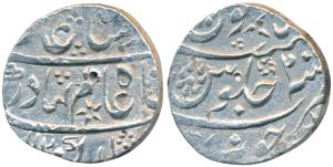 Shah Alam Bahadur, Silver Rupee, 11.09g, Junagarh / Junagadh Mint, AH 1120/2 (KM 348.21). 