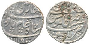 Shah Alam Bahadur, Silver Rupee, 11.43g, Lucknow Mint, AH 1119/Ahd (KM 347.14). With verdi