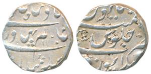 Shah Alam Bahadur, Silver Rupee, 11.40g, Mailapur Mint, AH 1120 (KM 348.27). Very Fine+, R