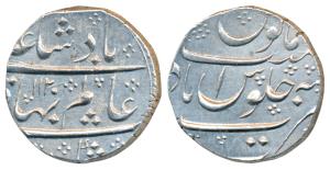 Shah Alam Bahadur, Silver Rupee, 11.43g, Nusratabad Mint, AH 1120, nice ornamentation on b