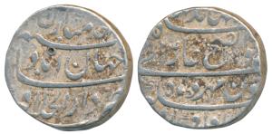 Jahandar Shah, Silver Rupee, 11.40g, Dar ul-Khilafat Shahjahanabad Mint, AH 1124/Ahd, ’Abu
