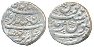 Jahandar Shah, Silver Rupee, 11.07g, Tatta Mint, AH 1125/Ahd, ’Sahib Qiran’ couplet, compl