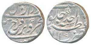 Farrukhsiyar, Silver Rupee, 11.54g, Azimabad Mint, RY Ahd (KM 377.13). Very Fine+.