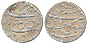 Farrukhsiyar, Silver Rupee, 11.49g, Mustaqir ul-Mulk Azimabad Mint, AH 1129/6, near comple