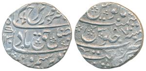 Farrukhsiyar, Silver Rupee, 11.30g, Khambayat Mint, AH 1130/7 (KM 377.41). Very Fine.