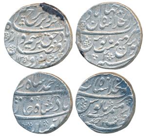 Farrukhsiyar & Muhammad Shah, Silver Rupee, 11.41g & 11.34g, Dar ul-Khilafat Shahjahanabad
