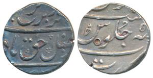 Farrukhsiyar, Silver ½ Rupee, 5.71g, Surat Mint, RY 5 (KM 375.2). Very Fine+.