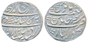 Rafi ud-Darjat, Silver Rupee, 11.42g, Gwalior Mint, AH 1131/Ahd, complete mint name at bot