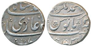 Muhammad Shah, Silver Rupee, 11.41g, Ahmednagar Mint, RY 3(X) (KM 436.68). Very Fine+, Ver