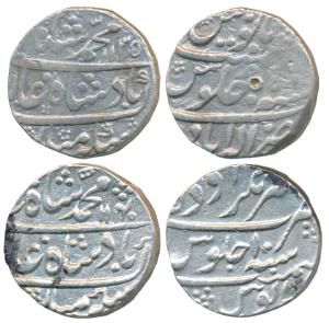 Muhammad Shah, Silver Rupee, 11.27g, Akhtarnagar Awadh Mint, AH 1140/10, Allahabad Mint, A