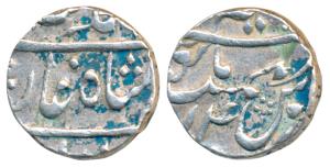 Muhammad Shah, Silver ½ Rupee, 5.41g, Azimabad Mint, RY 14 (KM 433.11). Very Fine+, Rare.