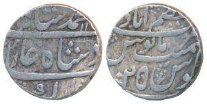 Muhammad Shah, Silver Rupee, 11.40g, Azimabad Mint, AH 115X/25 (KM 436.12). Very Fine+.