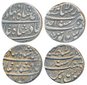 Ahmed Shah Bahadur, Silver Rupee (2), 11.29g & 11.39g, Dar ul-Sultanate Lahore Mint, AH 11