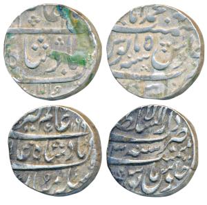 Alamgir II, Silver Rupee (2), 11.36g & 11.33g, Dar us-Sultanate Lahore Mint, AH 1169/3 (KM