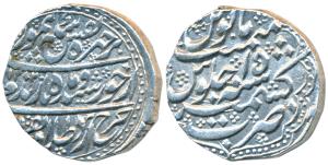 Durrani, Taimur Shah, Silver Rupee, 10.92g, Kashmir Mint, AH 1202/15, complete mint name a