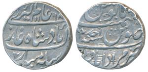 Hafiz Rahmat Khan, Silver Rupee, 11.23g, Muradabad Mint, in the name of Alamgir II, AH 116