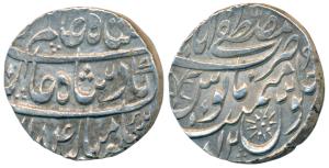 Faizullah Khan (AH 1167-1208, 1754-1794 AD), Silver Rupee, 11.08g, Mustafabad (Rampur) Min
