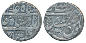Muhibullah nagar (Asafnagar) Mint, Silver Rupee, 10.67g, in the name of Shah Alam II, AH (