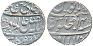 Allahabad Mint, Silver Rupee, 11.15g, in the name of Shah Alam II, AH 1187/14, Persian Ain