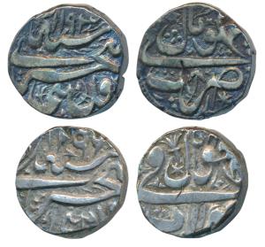 Shah Jahan Begum, Silver Rupee (2), Bhopal Mint, AH 1193 (error date for 1293) and 1296 (K