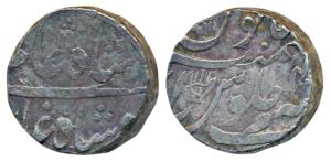 (Musheerabad) mint, Silver Rupee, 10.98g, in the name of Shah Alam II, RY 4X, letter Mim b