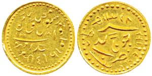 Rasul Muhammad Khan (AH 1309-1329, VS 1948-1968, 1891-1911 AD), Gold Kori, 4.64g, Junagadh