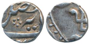 Silver 1/16th Rupee, 0.72g, Azimabad Mint, (Paul Stevens EIC Presidency Series 5.26). Very