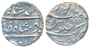Mumbai Mint, Silver Rupee, 11.41g, in the name of Muhammad Shah, AH 114X/15 (KM 163). Corr