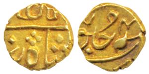 Surat Mint, Gold Rupee or 1/15 Mohur, 0.66g, in the name of Shah Alam II, RY 4(6), privy m