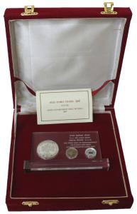 2007 V.I.P. Uncirculated Set, 150 Years of First War of Independence, set of 2, Rupees 5 a