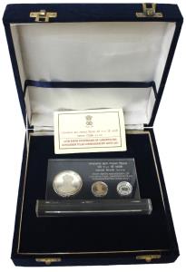 2007 V.I.P. Proof Set, 150th Birth Anniversary of Lokmanya Bal Gangadhar Tilak, set of 2, 