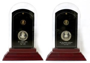 2009 V.I.P. Proof Set, Dr. Rajendra Prasad 125 Birth Anniversary, set of 2, Rupees 5 and 1