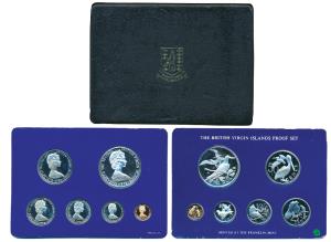 British Virgin Island, Elizabeth II, Silver Proof 1 Dollar, Cupro —Nickel 50 cent, 25 cent