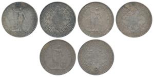 Great Britain, Silver British Trade Dollar (3), rev. standing Britannia with spear and shi