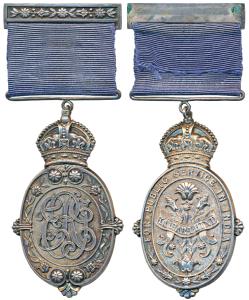 Kaiser-i-Hind Medal, Edward VII, Silver, obv. an oval badge surmounted by the imperial cro
