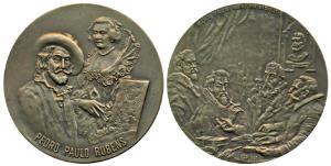 Bronze 120g, Reubens, issued by the Paris Mint, obv. Reubens, rev. his famous painting The