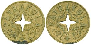 Patrakola Garden, Adampur, Sylhet, Assam, Brass Tea Token, 7.6g, Proprietors T. Mc Meekin 